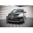 Maxton Design "Street Pro" spoiler pod přední nárazník s křidélky ver.1 pro Ford Fiesta ST Mk6, plast ABS bez povrchové úpravy, s červenou linkou