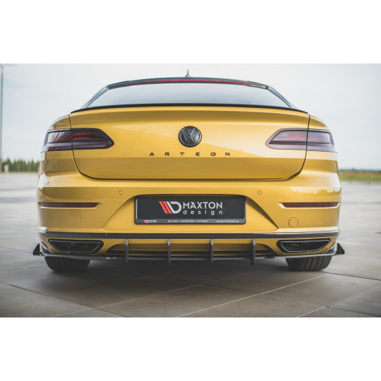 Maxton Design "Racing durability" vložka zadního nárazníku s křidélky pro Volkswagen Arteon, plast ABS bez povrchové úpravy, s černou a červenou linkou Maxton Design "Racing durability" vložka zadního nárazníku s křidélky pro Volkswagen Arteon, plast ABS bez povrchové úpravy, s černou a červenou linkou