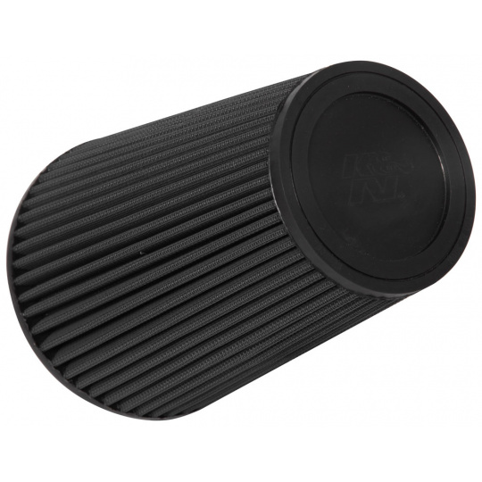 K&N univerzální kulatý zkosený filtr se vstupem 127 mm a výškou 222 mm, gumový vrchlík, vnější průměr vrchlíku 121 mm