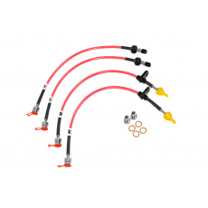 Forge Motorsport sada opletených brzdových hadic pro Toyota Supra Mk5 (A90), barva potahu: červená Forge Motorsport sada opletených brzdových hadic pro Toyota Supra Mk5 (A90), barva potahu: červená