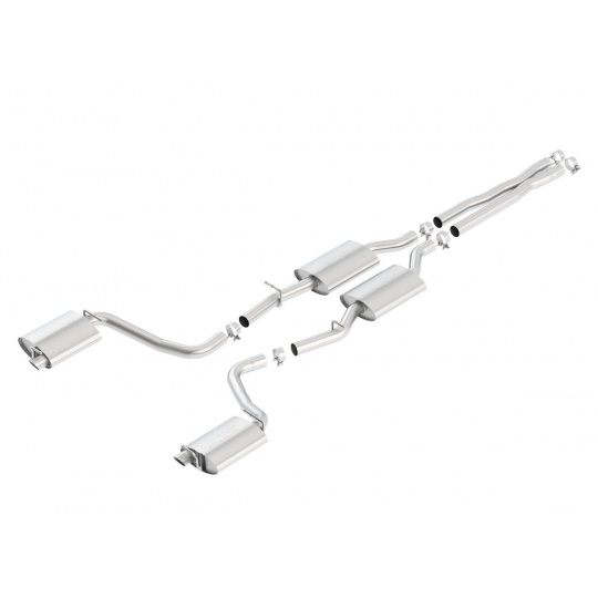 Borla Cat-Back výfukový systém "S-Type" pro Chrysler 300 5,7l V8 bez MDS, s automatickou převodovkou, RWD, 4-dvéř., r.v. 2015-2020 Borla Cat-Back výfukový systém "S-Type" pro Chrysler 300 5,7l V8 bez MDS, s automatickou převodovkou, RWD, 4-dvéř., r.v. 2015-2020