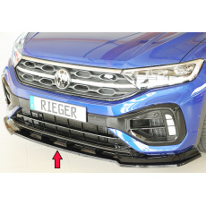 Rieger lipa pod přední nárazník pouze pro R / R-Line pro Volkswagen T-roc R A1 5-dvéř., 01/22-, plast ABS lakovaný do černé lesklé barvy