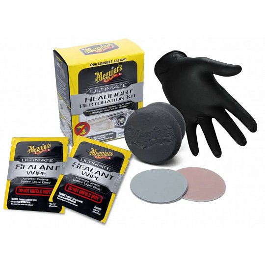 Meguiar's Ultimate Headlight Restoration kit - sada na renovaci světlometů Meguiar's Ultimate Headlight Restoration kit - sada na renovaci světlometů