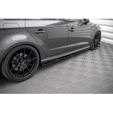 Maxton Design difuzory pod boční prahy pro Audi S3 8V FL, černý lesklý plast ABS, Sportback