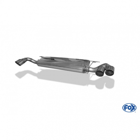Fox Sportauspuff koncový tlumič výfuku s koncovkou 2x80 Typ 14 na obou stranách pro BMW X5 E70 s motorem 4.8