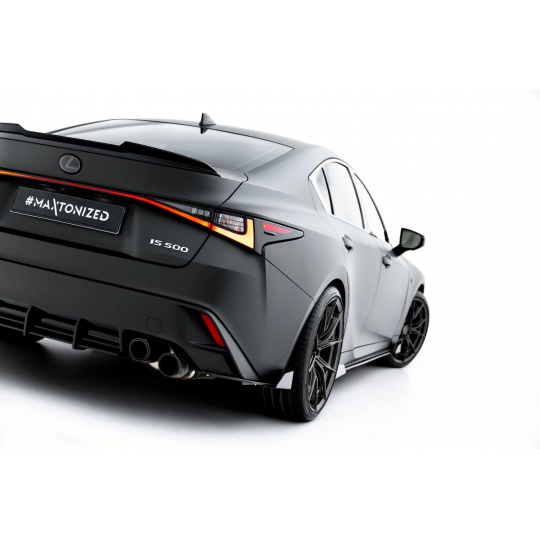 Maxton Design "Street Pro" boční difuzory pod zadní nárazník s křidélky pro Lexus IS 500 Mk3 Facelift 2 (XE30), plast ABS bez povrchové úpravy, s červenou linkou Maxton Design "Street Pro" boční difuzory pod zadní nárazník s křidélky pro Lexus IS 500 Mk3 Facelift 2 (XE30), plast ABS bez povrchové úpravy, s červenou linkou