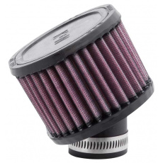 K&N univerzální oválný filtr se vstupem 38 mm a výškou 70 mm, gumový vrchlík