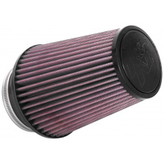K&N univerzální kulatý zkosený filtr se vstupem 102 mm a výškou 178 mm, gumový vrchlík, průměr základny 152 mm