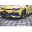 Maxton Design rohové spoilery pod přední nárazník pro Volkswagen Golf GTI Mk8, černý lesklý plast ABS, Clubsport
