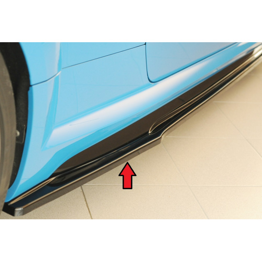Rieger spoiler pod boční práh (ca. 19mm) mont. strana pravá pro Audi TTS 8J-FV, 8S kupé, 09/18-, plast ABS lakovaný do černé lesklé barvy