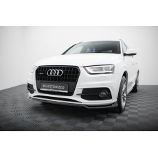 Maxton Design spoiler pod přední nárazník ver.2 pro Audi Q3 8U, černý lesklý plast ABS, S-Line