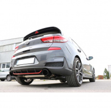 Fox Sportauspuff koncový tlumič výfuku s koncovkou 129x106 Typ 32 černá na obou stranách pro Hyundai i30 N s motorem 2.0 Fox Sportauspuff koncový tlumič výfuku s koncovkou 129x106 Typ 32 černá na obou stranách pro Hyundai i30 N s motorem 2.0