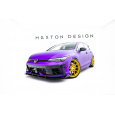 Maxton Design "Street Pro" spoiler pod přední nárazník s křidélky pro Volkswagen Golf R Mk8 Facelift, plast ABS bez povrchové úpravy