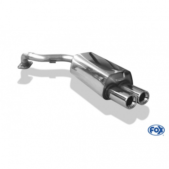 Fox Sportauspuff koncový tlumič výfuku s koncovkou 2x80 Typ 13 pro Toyota Corolla 2004- s motorem 2.2 D-4D Fox Sportauspuff koncový tlumič výfuku s koncovkou 2x80 Typ 13 pro Toyota Corolla 2004- s motorem 2.2 D-4D