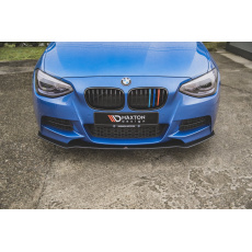 Maxton Design "Racing durability" spoiler pod přední nárazník pro BMW řada 1 F20 M135I, plast ABS bez povrchové úpravy, s červenou linkou