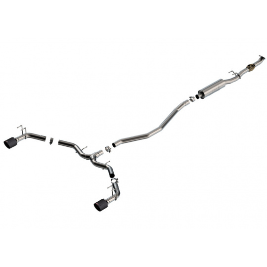 Borla Cat-Back výfukový systém "S-Type" pro Acura Integra 1,5L, manuál, FWD, 4-dveř., 2023, typ koncovek: karbonové se světlými středy Borla Cat-Back výfukový systém "S-Type" pro Acura Integra 1,5L, manuál, FWD, 4-dveř., 2023, typ koncovek: karbonové se světlými středy