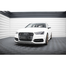 Maxton Design spoiler pod přední nárazník pro Audi S3 8V, černý lesklý plast ABS, Sportback/Hatchback