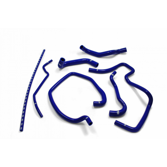 Samco Sport 7-dílná sada silikonových hadic pro vedení chladicí kapaliny pro Ford Fiesta Zetec-S Mk5 2000 - 2001 1.6l, barva: modrá