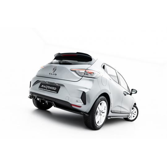 Maxton Design spoiler pod zadní nárazník s žebrováním pro Renault Clio Mk5 Facelift, černý lesklý plast ABS Maxton Design spoiler pod zadní nárazník s žebrováním pro Renault Clio Mk5 Facelift, černý lesklý plast ABS