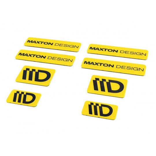 Maxton Design sada 3D samolepek 8 ks, barva: žlutá / black