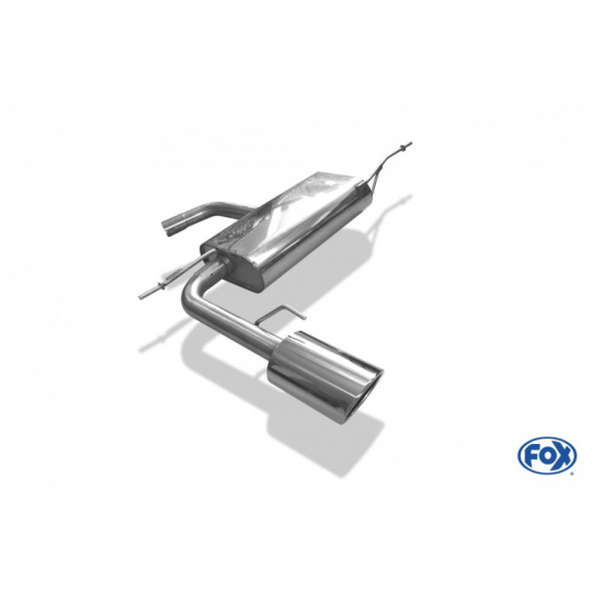 Fox Sportauspuff koncový tlumič výfuku s koncovkou 129x106 Typ 32 vlevo pro Seat Altea XL s motorem 1.2 TSI, 1.4, 1.6, 1.6 TDI, 1.8 TFSI, 1.9 TDI, 2.0 FSI, 2.0 TDI