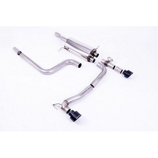 Milltek Sport homologovaný výfuk cat-back GPF Back Maxton Designs Dual Outlet pro Ford Fiesta Mk8 ST 1.5 EcoBoost 200PS (Pre Sept 2020 Models Only) 2018-2020, GT-100 černé koncovky