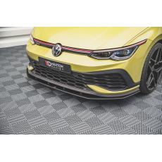 Maxton Design "Racing durability" spoiler pod přední nárazník pro Volkswagen Golf GTI Mk8, plast ABS bez povrchové úpravy, Clubsport, s červenou linkou