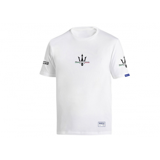 Sparco tričko Maserati, barva: bílá, velikost: XL