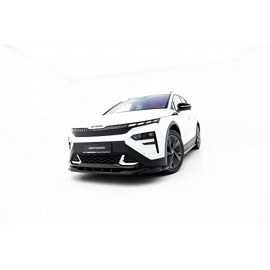 Maxton Design spoiler pod přední nárazník pro Škoda Elroq RS Mk1, černý lesklý plast ABS