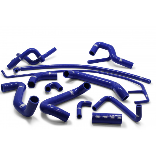 Samco Sport 13-dílná sada silikonových hadic pro vedení chladicí kapaliny pro Lotus Elise Series 1 1998-2001 s pravostranným řízením, s motorem 1.8l série K, barva: modrá