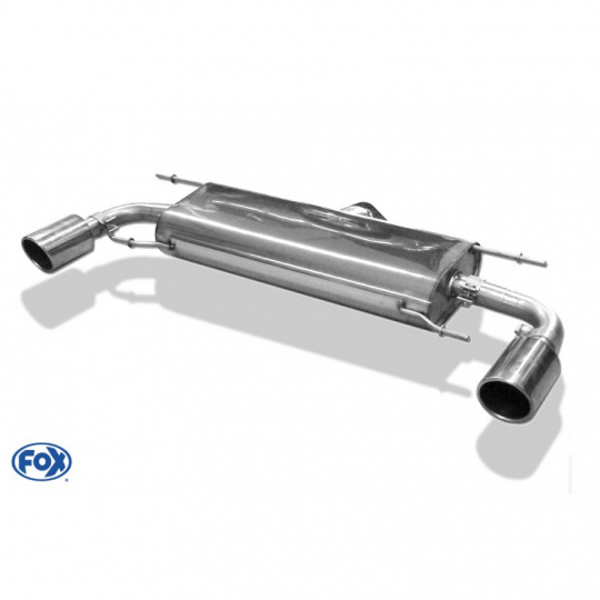 Fox Sportauspuff koncový tlumič výfuku s koncovkou 1x100 Typ 16 na obou stranách pro Mazda CX5 2016- s motorem 2.0, 2.2 D, 2.5 Fox Sportauspuff koncový tlumič výfuku s koncovkou 1x100 Typ 16 na obou stranách pro Mazda CX5 2016- s motorem 2.0, 2.2 D, 2.5