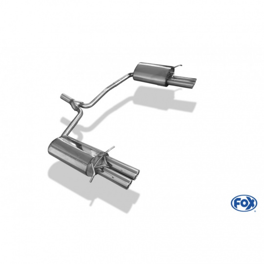 Fox Sportauspuff koncový tlumič výfuku s koncovkou 2x70 Typ 16 na obou stranách pro Mercedes třída C 204 2007- s motorem 1.6, 1.8, 2.2 D, pro vozy s AMG-paketem