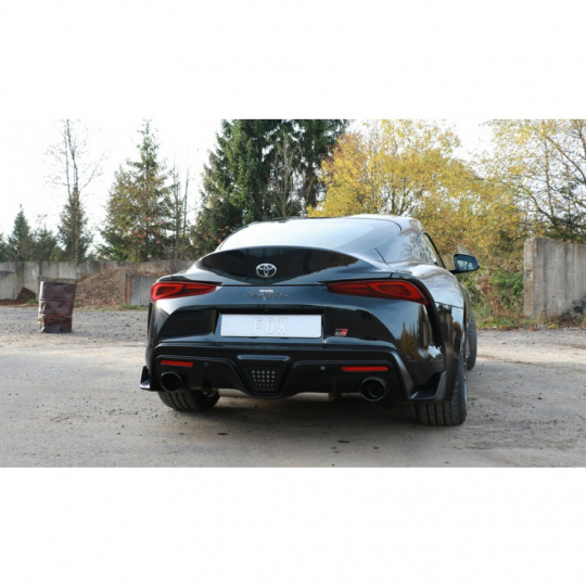 Fox Sportauspuff koncový tlumič výfuku s koncovkou 1x114 Typ 25 černé na obou stranách pro Toyota Supra s motorem 3.0 Fox Sportauspuff koncový tlumič výfuku s koncovkou 1x114 Typ 25 černé na obou stranách pro Toyota Supra s motorem 3.0