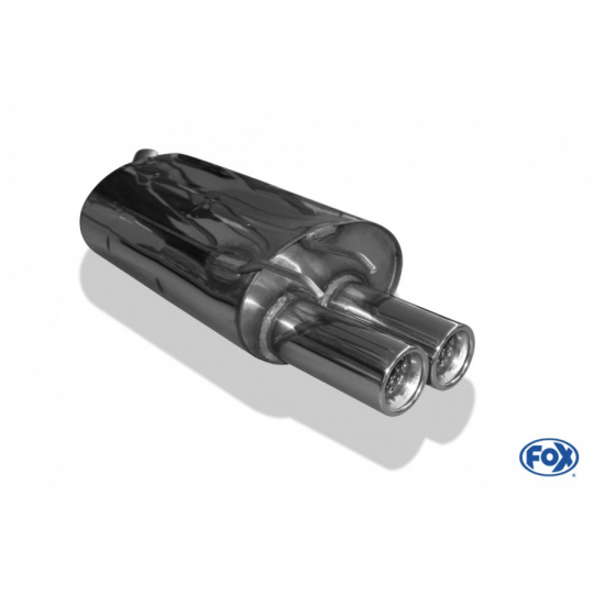 Fox Sportauspuff koncový tlumič výfuku s koncovkou 2x70 Typ 13 pro Renault Twingo s motorem 1.2 Fox Sportauspuff koncový tlumič výfuku s koncovkou 2x70 Typ 13 pro Renault Twingo s motorem 1.2