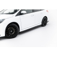 Maxton Design difuzory pod boční prahy ver.3 pro Ford Focus ST Mk3, Mk3 Facelift, černý lesklý plast ABS