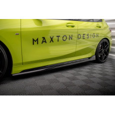 Maxton Design difuzory pod boční prahy v.5 pro BMW řada 1 F40, černý lesklý plast ABS, M-Pack/M135i