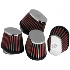 K&N sada univerzálních filtrů se vstupem 51 mm a výškou 70 mm, kovový vrchlík, 4 vzduchové filtry