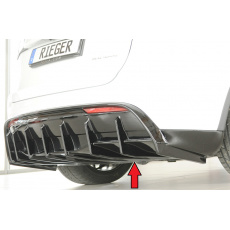 Rieger vložka zadního nárazníku pro Tesla Model Y 003, plast ABS lakovaný do černé lesklé barvy, s tažným zařízením