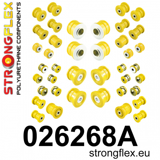 026268A: Strongflex Kompletní sada polyuretanových silentbloků pro zavěšení varianta SPORT