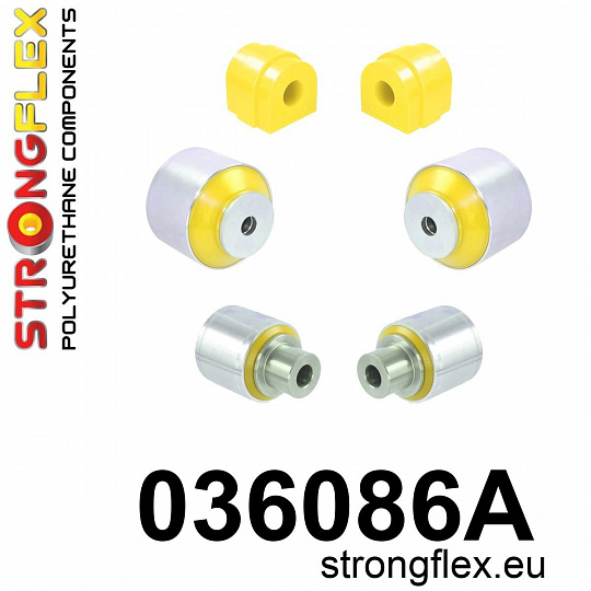 036086A: Strongflex Sada silentbloků předního zavěšení varianta SPORT 036086A: Strongflex Sada silentbloků předního zavěšení varianta SPORT