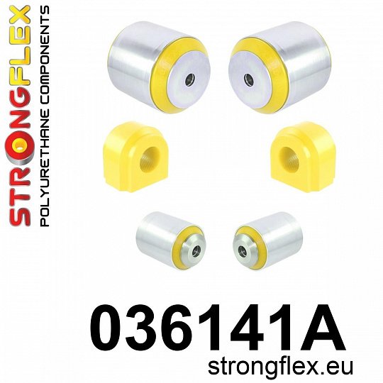 036141A: Strongflex Sada silentbloků předního zavěšení varianta SPORT 036141A: Strongflex Sada silentbloků předního zavěšení varianta SPORT