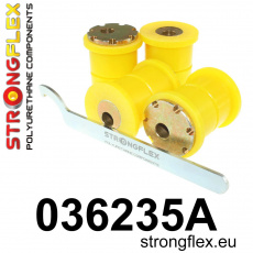 036235A: Strongflex Sada silentbloků zadního ramene excentrická varianta SPORT