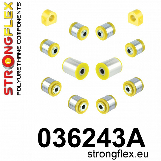 036243A: Strongflex Sada silentbloků zadního zavěšení varianta SPORT 036243A: Strongflex Sada silentbloků zadního zavěšení varianta SPORT
