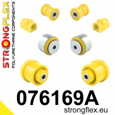 076169A: Strongflex Sada silentbloků předního zavěšení a zadního nosníku varianta SPORT