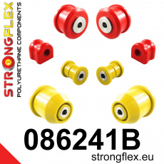 086241B: Strongflex Sada silentbloků přední nápravy a zadního nosníku