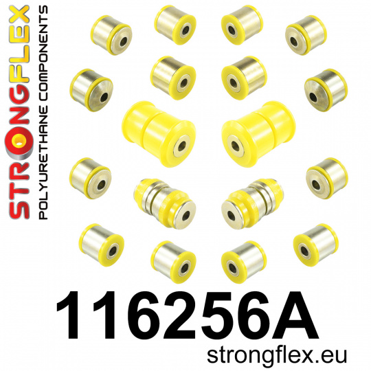 116256A: Strongflex Sada silentbloků zadního zavěšení varianta SPORT