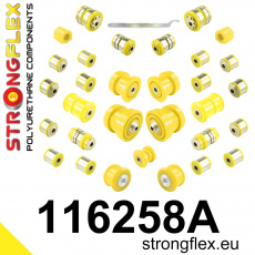 116258A: Strongflex Kompletní sada polyuretanových silentbloků pro zavěšení varianta SPORT