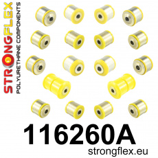 116260A: Strongflex Sada silentbloků zadního zavěšení varianta SPORT