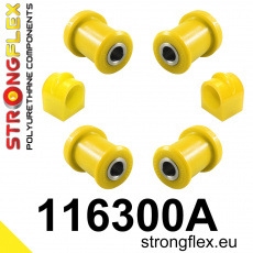116300A: Strongflex Sada silentbloků zadního zavěšení varianta SPORT