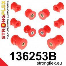 136253B: Strongflex Sada silentbloků předního zavěšení a zadního nosníku 136253B: Strongflex Sada silentbloků předního zavěšení a zadního nosníku